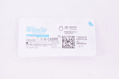 Teleflex 523700 Weck Hemoclip Medium Titanium Ligating Clips